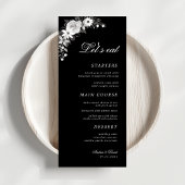 Till Death Do US Party Gothic Bloemen Zwart Bruilo Menu