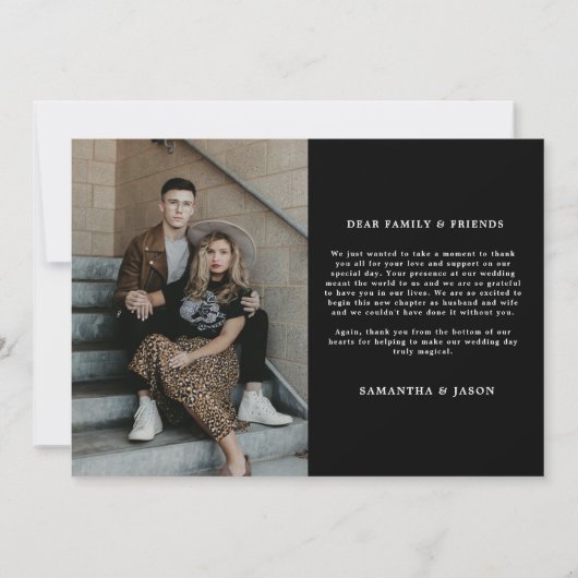 Till Death Do us Party Gothic bruiloft Foto Bedankkaart (Achterkant)