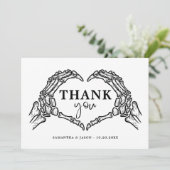 Till Death Do us Party Gothic bruiloft Foto Bedankkaart (Staand voorkant)