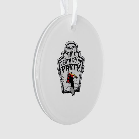 Till Death Do Us Party Halloween Classic Style Ornament (voorkant)
