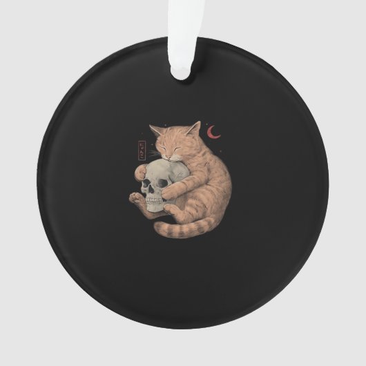 Till Death Do Us Party Kattenschedel Klassiek Ornament (voorkant)