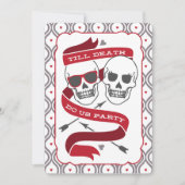 Till Death Do US Party - Rode bruiloft uitnodiging (Voorkant)