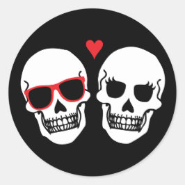Till Death Do US Party - (rode) envelopzegel Ronde Sticker