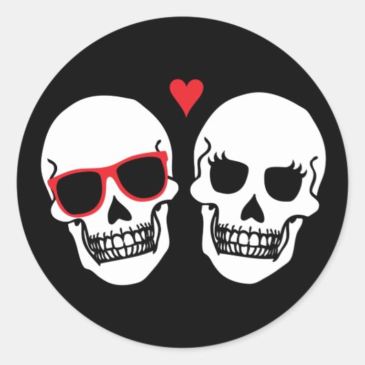 Till Death Do US Party - (rode) envelopzegel Ronde Sticker (Voorkant)