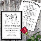 Till Death Do US Party Skeleton Bachelorette Kaart
