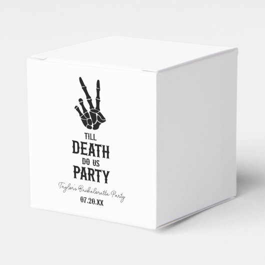 Till Death Do US Party Skeleton Bachelorette Party Bedankdoosjes (Voorkant Zijde)