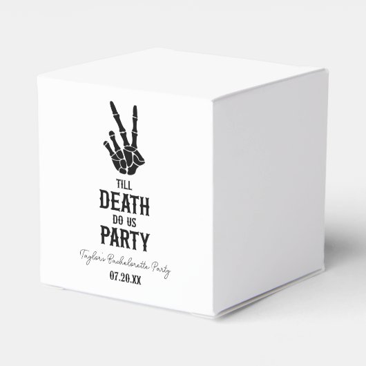 Till Death Do US Party Skeleton Bachelorette Party Bedankdoosjes (Achterkant)