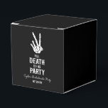 Till Death Do US Party Skeleton Bachelorette Party Bedankdoosjes<br><div class="desc">Dit zijn zwarte tot de dood Doe ons partij Gotische Spooky Skelet Bachelorette Party Favor Boxes!</div>