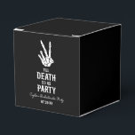 Till Death Do US Party Skeleton Bachelorette Party Bedankdoosjes<br><div class="desc">Dit zijn zwarte tot de dood Doe ons partij Gotische Spooky Skelet Bachelorette Party Favor Boxes!</div>