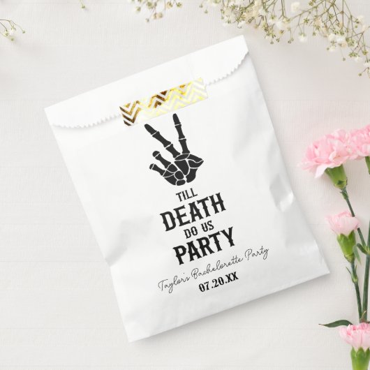 Till Death Do US Party Skeleton Bachelorette Party Bedankzakje (Gezegeld)