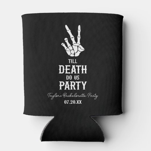 Till Death Do US Party Skeleton Bachelorette Party Blikjeskoeler (Achterkant)