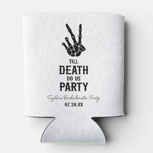 Till Death Do US Party Skeleton Bachelorette Party Blikjeskoeler (Achterkant)