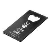 Till Death Do US Party Skeleton Bachelorette Party Creditkaart Flessenopener (Achterkant Gekanteld)