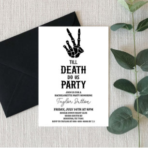 Till Death Do US Party Skeleton Bachelorette Party Kaart