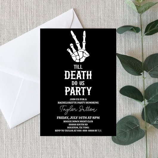 Till Death Do US Party Skeleton Bachelorette Party Kaart