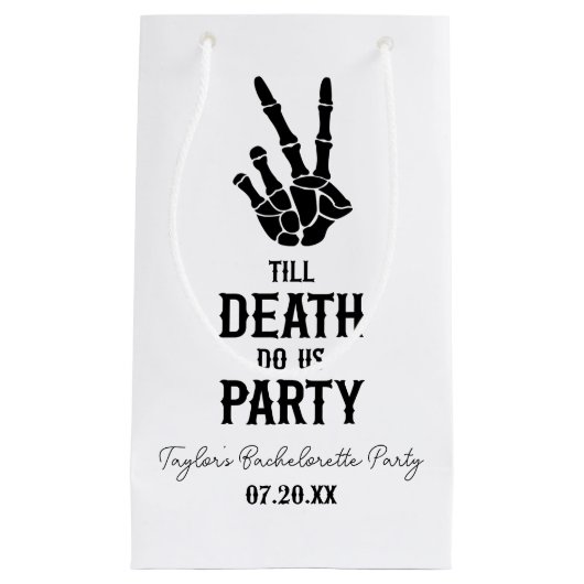 Till Death Do US Party Skeleton Bachelorette Party Klein Cadeauzakje (Voorkant)