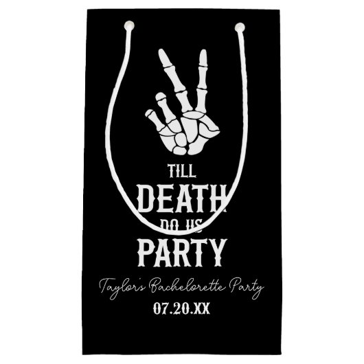 Till Death Do US Party Skeleton Bachelorette Party Klein Cadeauzakje (Voorkant)