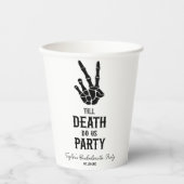 Till Death Do US Party Skeleton Bachelorette Party Papieren Bekers (Voorkant)