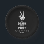 Till Death Do US Party Skeleton Bachelorette Party Papieren Bordje<br><div class="desc">Dit zijn zwarte Till Death Do US Party Gothic Spooky Skelet Bachelorette Party Paper Borden!</div>