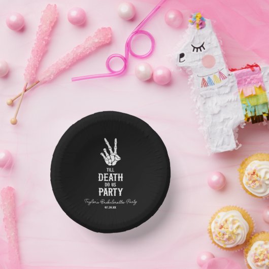 Till Death Do US Party Skeleton Bachelorette Party Papieren Kommen (Feest)