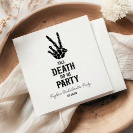 Till Death Do US Party Skeleton Bachelorette Party Servet