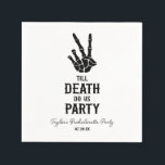 Till Death Do US Party Skeleton Bachelorette Party Servet<br><div class="desc">Dit is een Till Death Do US Party Gothic Spooky Skelet Bachelorette Party Papieren servetten!</div>