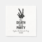 Till Death Do US Party Skeleton Bachelorette Party Servet (Voorkant)