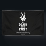Till Death Do US Party Skeleton Bachelorette Party Spandoek<br><div class="desc">Dit is een Black Till Death Do US Party Gothic Spooky Skelet Bachelorette Party Banner!</div>