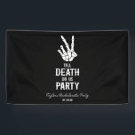 Till Death Do US Party Skeleton Bachelorette Party Spandoek<br><div class="desc">Dit is een Black Till Death Do US Party Gothic Spooky Skelet Bachelorette Party Banner!</div>