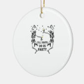 Till Death Do Us Party Skeleton Bruidsmeisje Keramisch Ornament (Links)