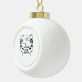 Till Death Do Us Party Skeleton Bruidsmeisje Keramische Bal Ornament (Rechts)