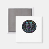 Till Death Do Us Party Skeleton Dance Classic Look Magneet (Voorkant / Achterkant)