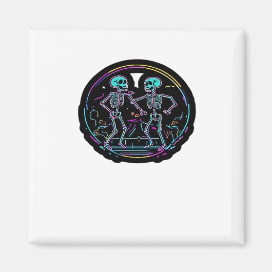 Till Death Do Us Party Skeleton Dance Classic Look Magneet (Voorkant)