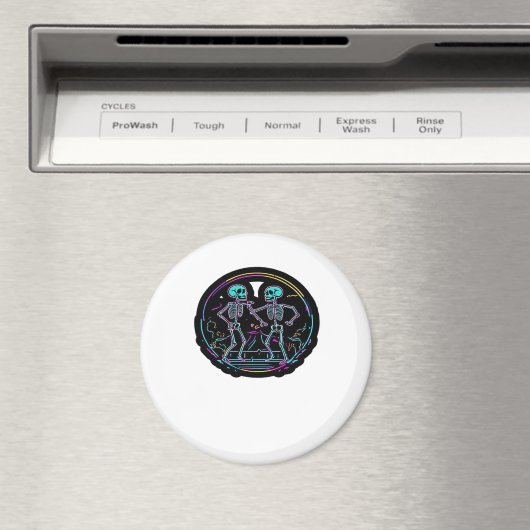 Till Death Do Us Party Skeleton Dance Classic Look Magneet (Insitu (Vaatwasser))