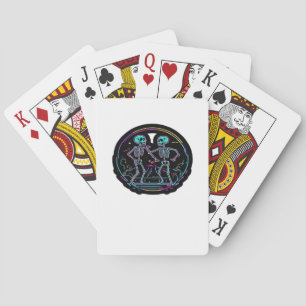 Till Death Do Us Party Skeleton Dance Party Klassi Pokerkaarten