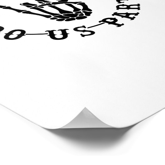 Till Death Do US Party Skeleton Hand Gothic Bachel Poster (Hoek)