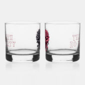 Till Death Do US Party Skull Rode en Zwarte Rozen Whisky Glas (Rechts)