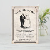 Till Death Do Us Party Verloving Uitnodigingen (Staand voorkant)