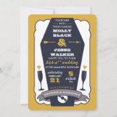 Till Death Do US Party - Zilveren Blauwe Bruiloft Kaart (Achterkant)