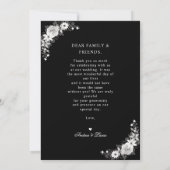 Till Death Do US Party Zwart Gotische Gothic Bruil Bedankkaart (Achterkant)