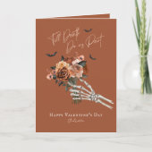 Till Death Gothic Floral Skeleton Hand Valentine Feestdagen Kaart (Voorkant)
