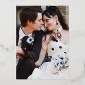 Till Death Gothic foto bruiloft zwart en goud Folie Uitnodiging (Achterkant)