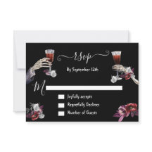 Till Death Gothic Skelet responskaarten RSVP