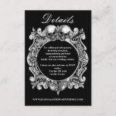 Till Death Gothic Skulls QR Code Huwelijk Informatiekaartje (Voorkant)
