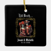 Till Death Gothic Wedding Photo Ornament  (Voorkant)
