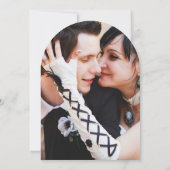 Till Death Gothic zwart en goud foto bruiloft Kaart (Achterkant)