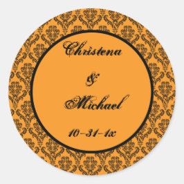 Till Death HalloWedding Ronde Sticker