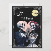 Till Death" Halloween Gothic Skeleton Wedding Kaart (Achterkant)