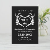 Till Death Save The Date Halloween Gothic Wedding Kaart (Staand voorkant)