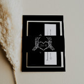 Till Death Skeleton Handen Huwelijksuitnodiging Uitnodigingen Wikkel